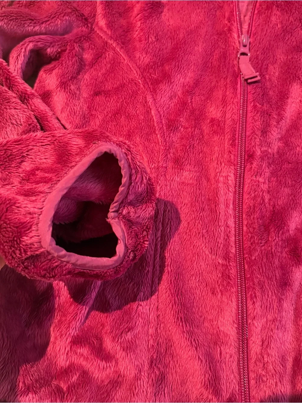 Cozy Plush Zip-Up Jacket - Wine